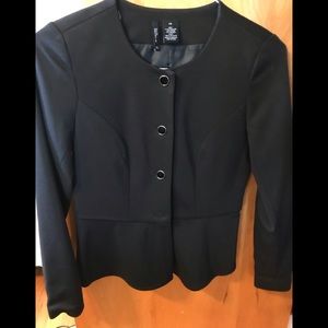 Cute black blazer with peplum bottom